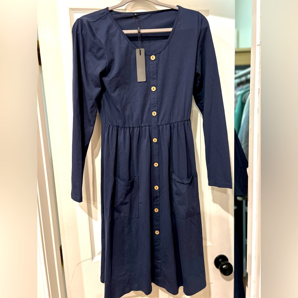 Navy stretchy dress